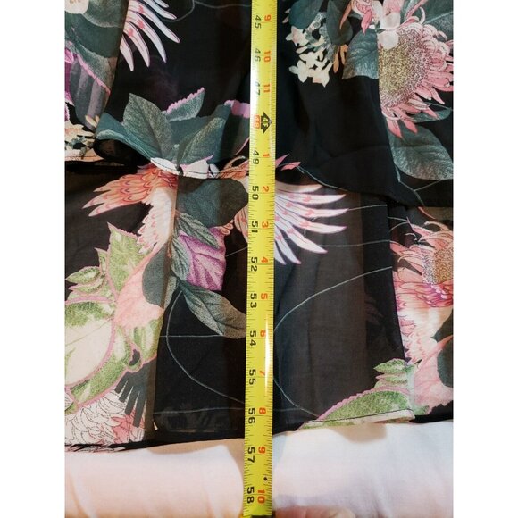 City Chic Maxi Mila‎ Black Floral Adjustable Strap Maxi Dress 12 New - Picture 11 of 11